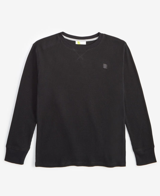 Epic Threads Big Boys Embroidered Thermal Waffle-Knit Long-Sleeve T-Shirt