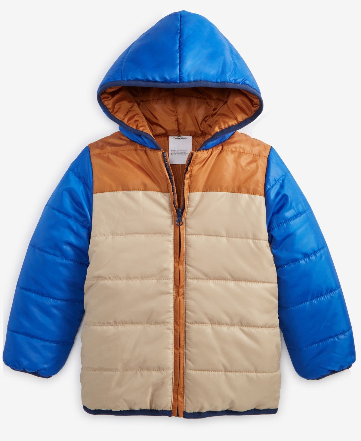 Epic Threads Toddler Boys Colorblocked Reversible Puffer Jacket