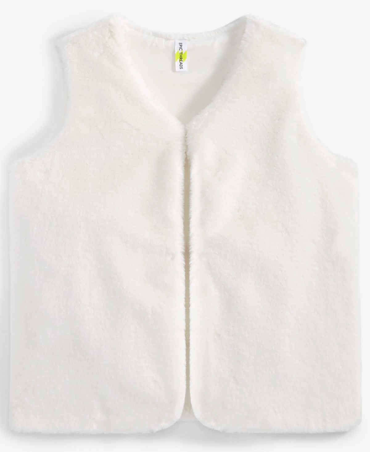 Epic Threads Big Girls Faux-Fur V-Neck Vest