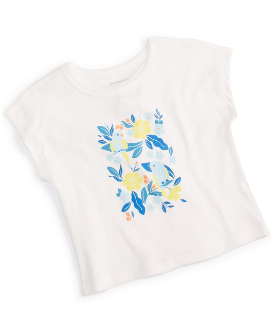 First Impressions Baby Girls Jungle Hangout Graphic T-Shirt - Angel White
