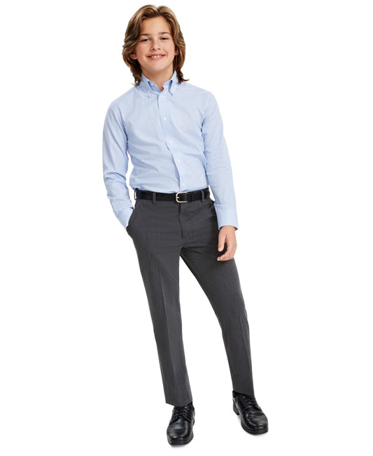 B By Brooks Brothers Big Boys Classic Machine Washable Dress Pants