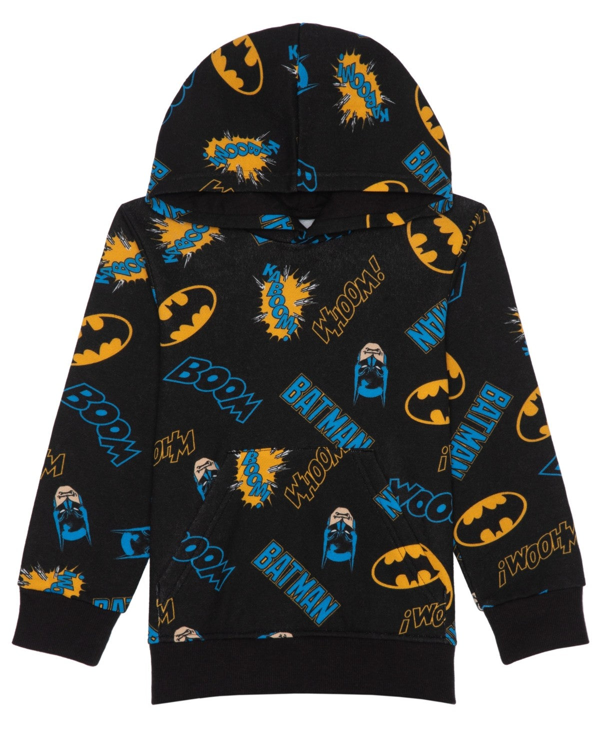 Batman Toddler and Little Boys Fleece Pullover Hoodie - Black