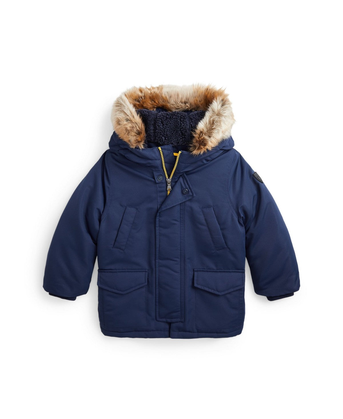 Polo Ralph Lauren Boys Artificial-fur-Trim Down Parka Jacket - Newport Navy
