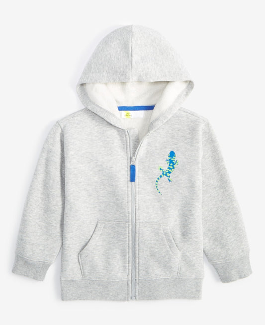 Epic Threads Boys Gecko Zip-up Hoodie- Sterling Hthr