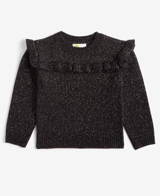 Epic Threads Toddler Girls Ruffled Metallic Sweater