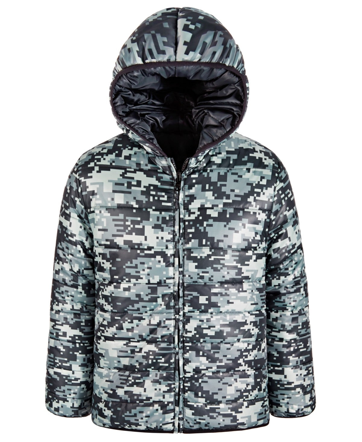 Epic Threads Boys Camo to Solid Reversible Hooded Puffer Jacket