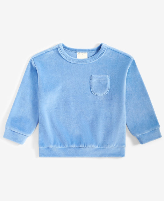 First Impressions Baby Boys Solid Velour Sweatshirt