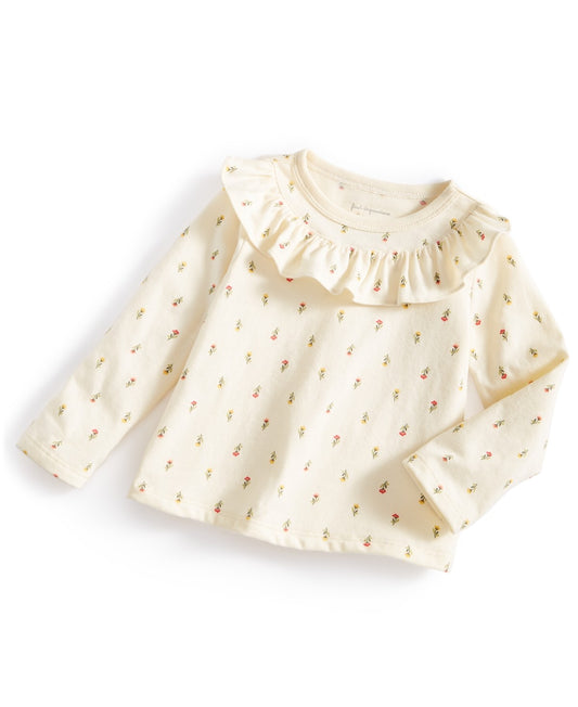 First Impressions Baby Girls Felicity Field Long-Sleeve Ruffled Top