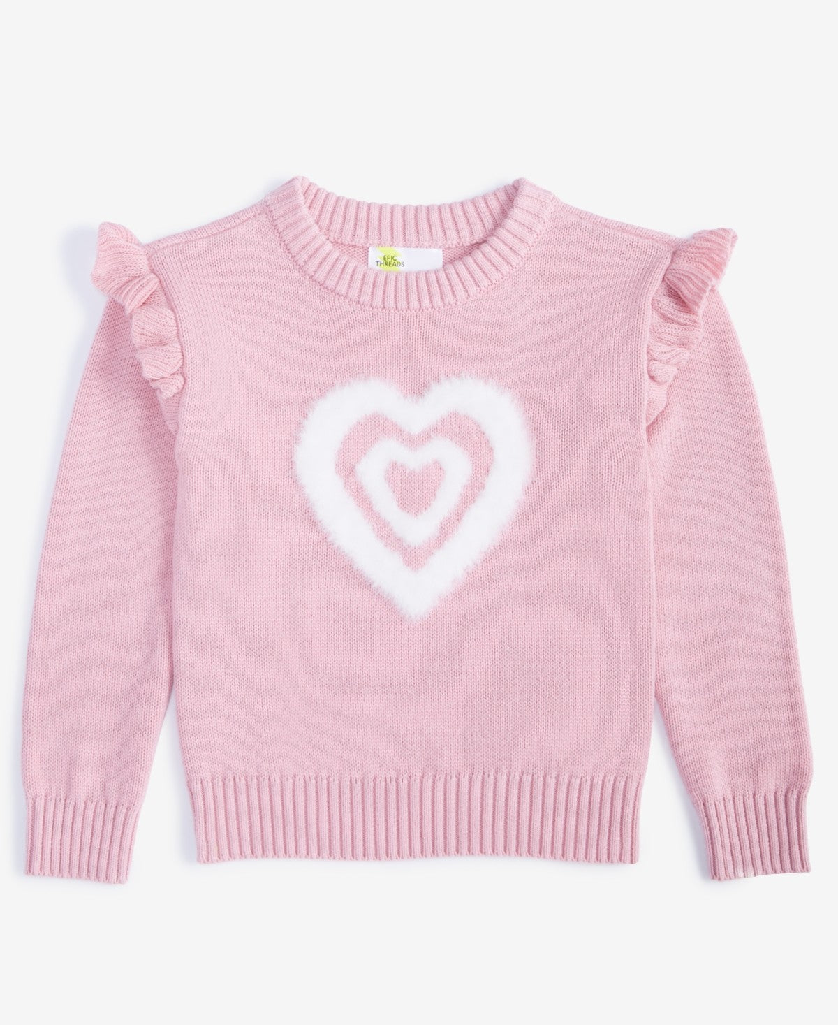 Epic Threads Toddler Girls Heart Crewneck Sweater