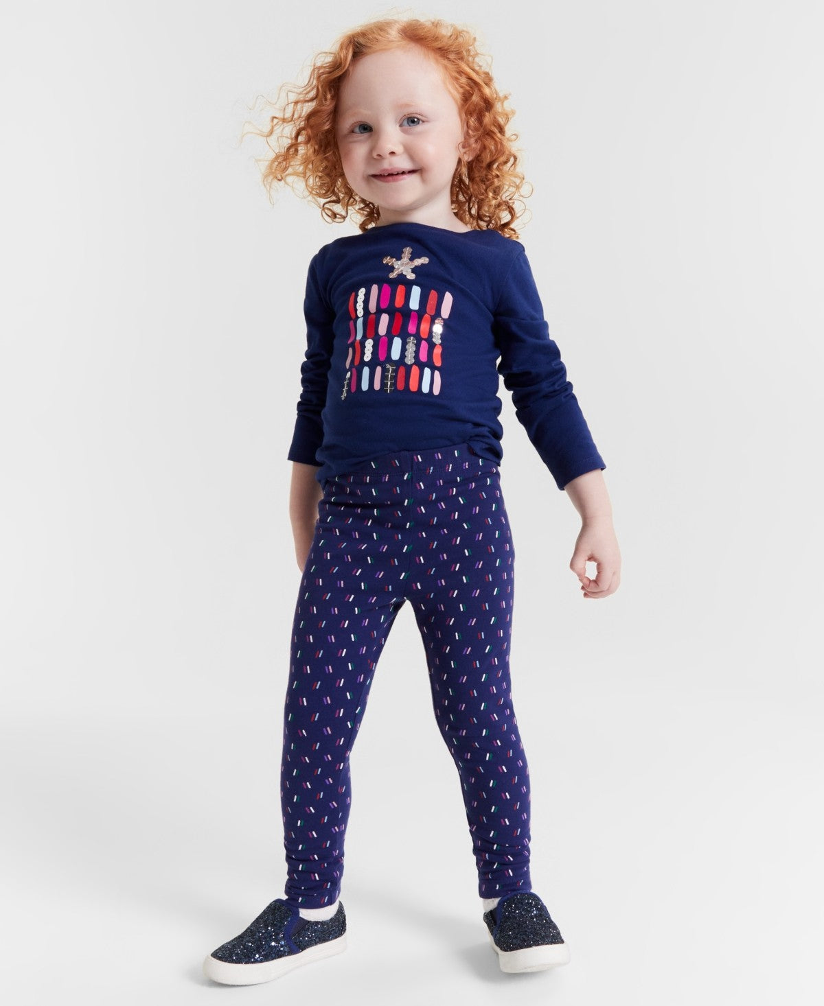 Epic Threads Toddler Girls Festive Sprinkle-Print Leggings