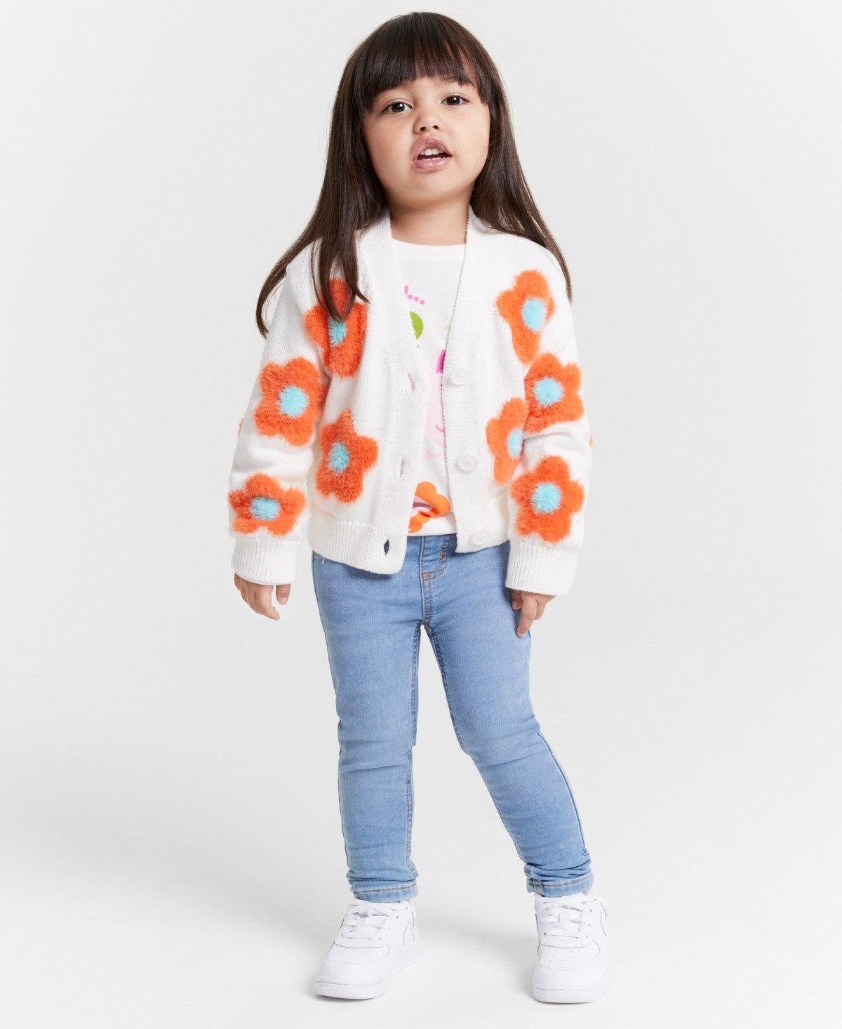 Epic Threads Girls Groovy Floral Cardigan