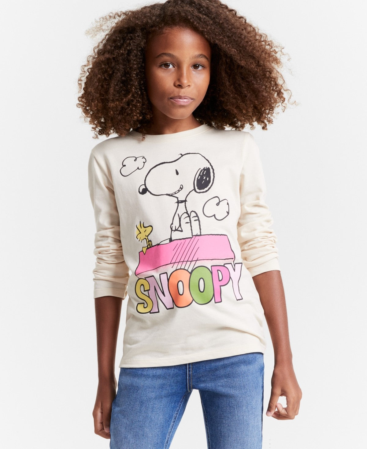 Epic Threads Big Girls Long-Sleeve Snoopy House Graphic T-Shirt