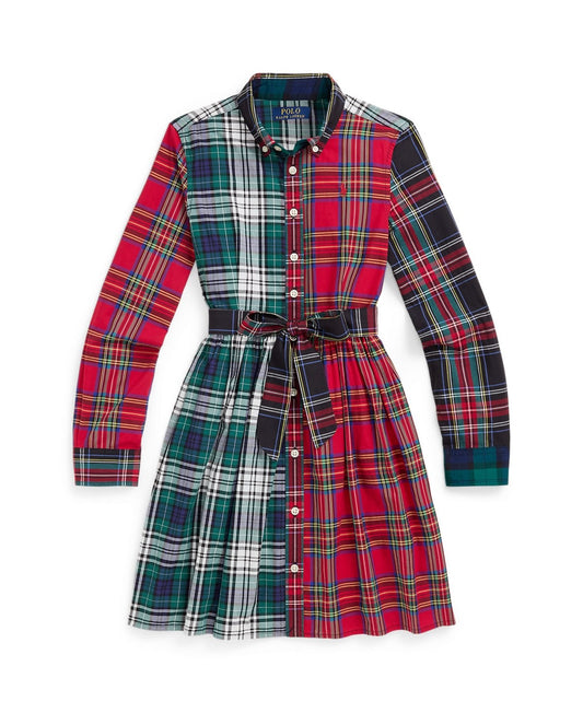 Polo Ralph Lauren Girls Plaid Cotton Fun Shirtdress