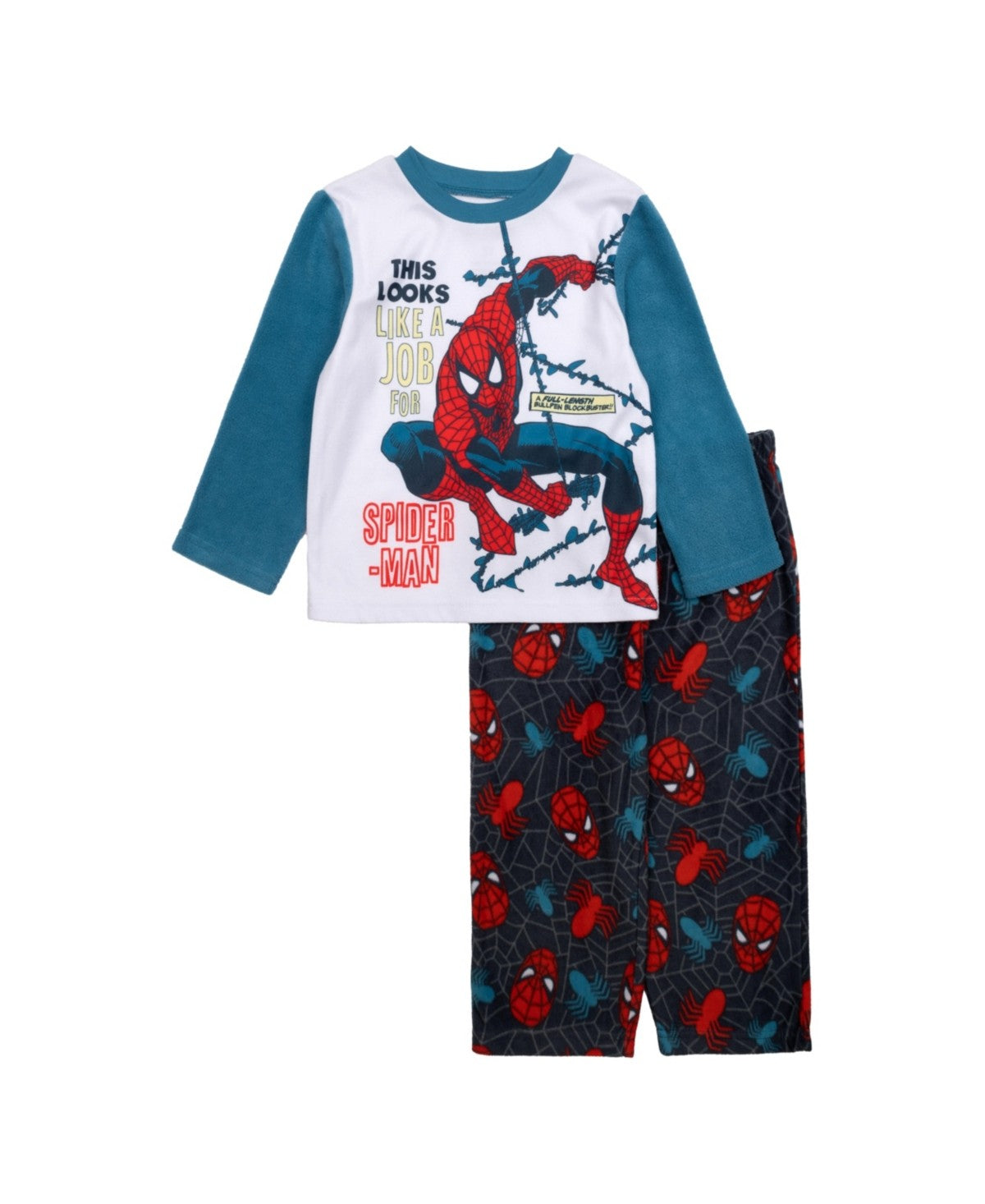 Spider-Man Spiderman Boy Long Sleeve Shirt and Pants 2-Piece Set