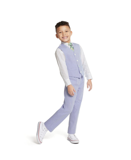 Nautica Boys Pin Cord Machine Washable Vest Set - Bright Blue