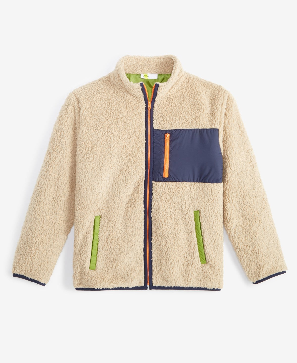 Epic Threads Boys Colorblocked Faux-Sherpa Jacket