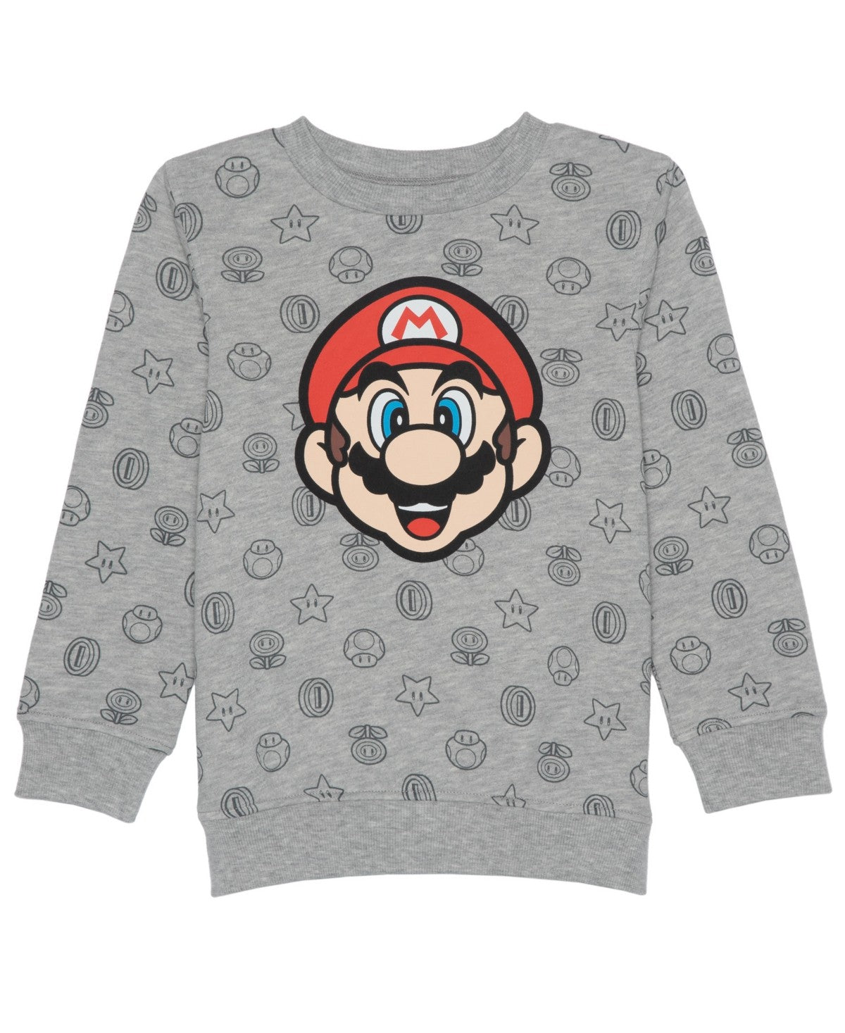 Mario Bros.Boys Fleece Sweatshirt - Grey