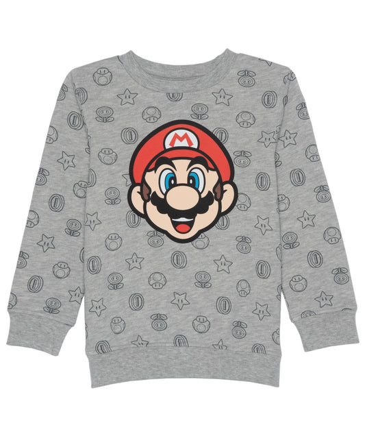 Mario Bros.Boys Fleece Sweatshirt - Grey