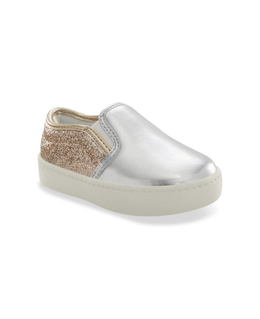 Carter's Toddler Girls Nettie Casual Shoe - Silver Gold