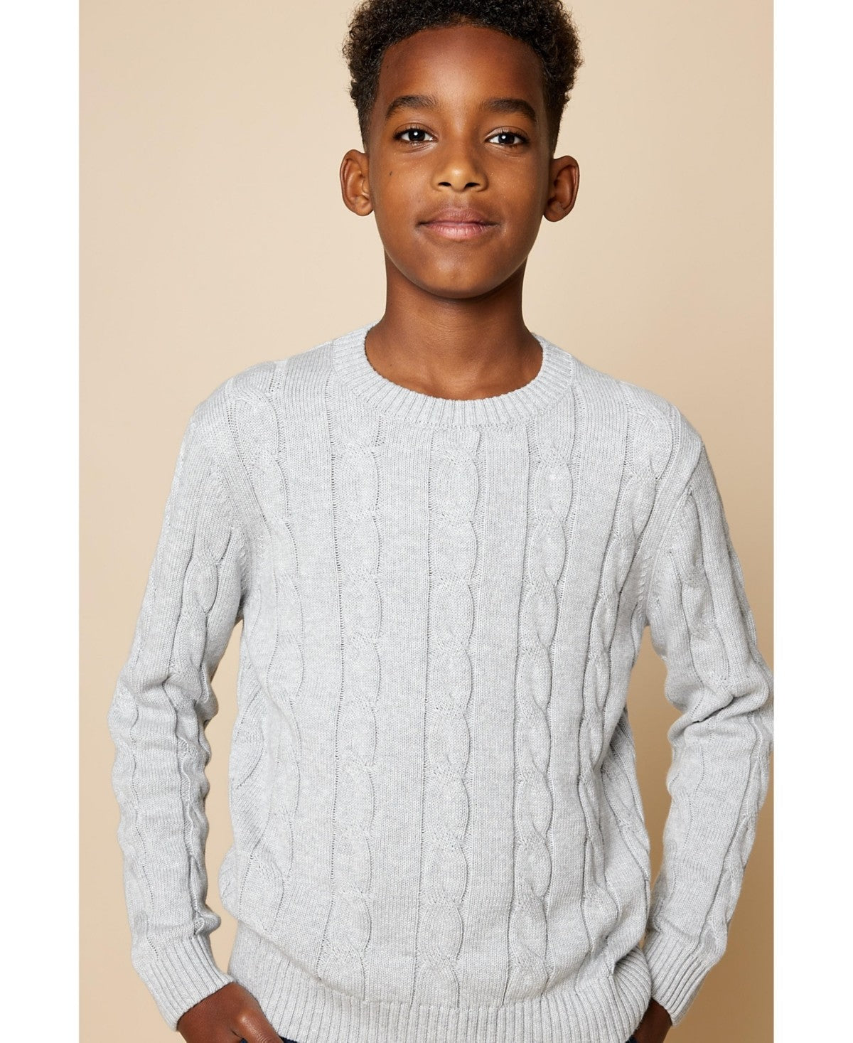 B By Brooks Brothers Big Boys Cable Sweater