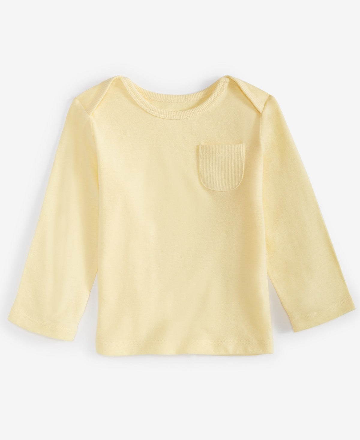 First Impressions Baby Boys Long-Sleeve Solid Lap-Shoulder T-Shirt