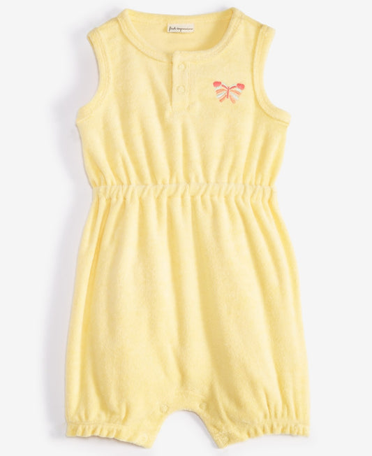 First Impressions Baby Girls Terry Cloth Embroidered Butterfly Sunsuit