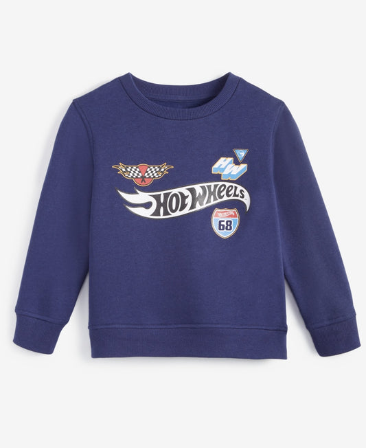 Epic Threads Boys Hot Wheels Sweatshirt- Medieval Blue