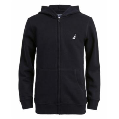 Nautica Boys' Full Zip Fleece Hoodie Navy Blue