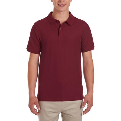 Nautica Young Men's Short Sleeve Stretch Pique Polo (Burgundy)