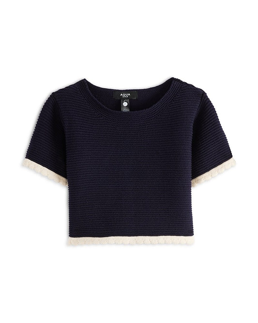 Aqua Girls' Takedown Crochet Top
