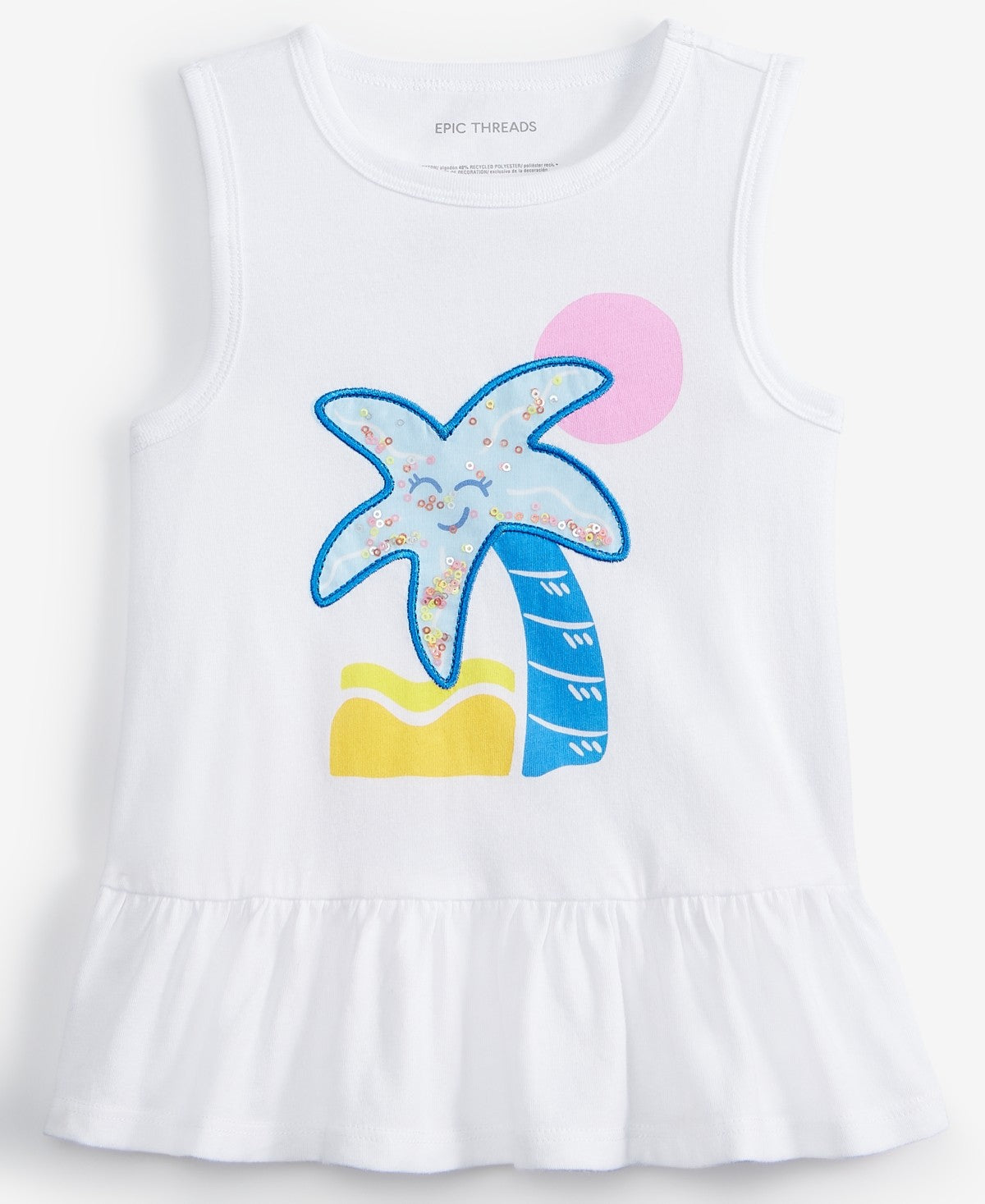 Epic Threads Toddler Girl Palm Ruffle Tank Top