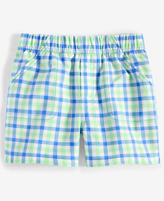First Impressions Baby Boys Outdoor Check Twill Shorts