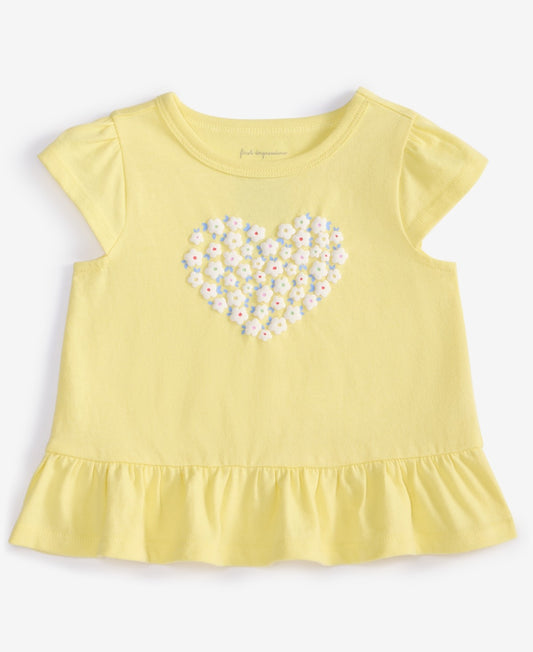 First Impressions Baby Girls Mix and Match Flower Heart T-Shirt