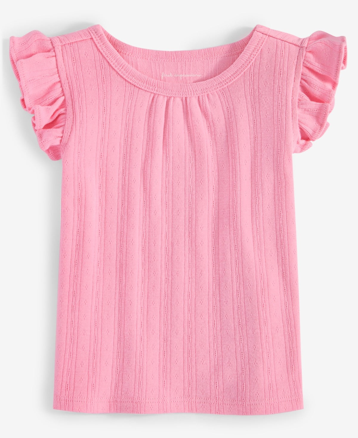First Impressions Baby Girls Mix and Match Solid Pointelle Flutter-Sleeve Top