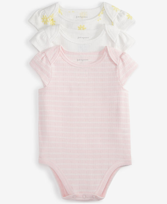 First Impressions Baby Pointelle Bodysuits, Pack of 3
