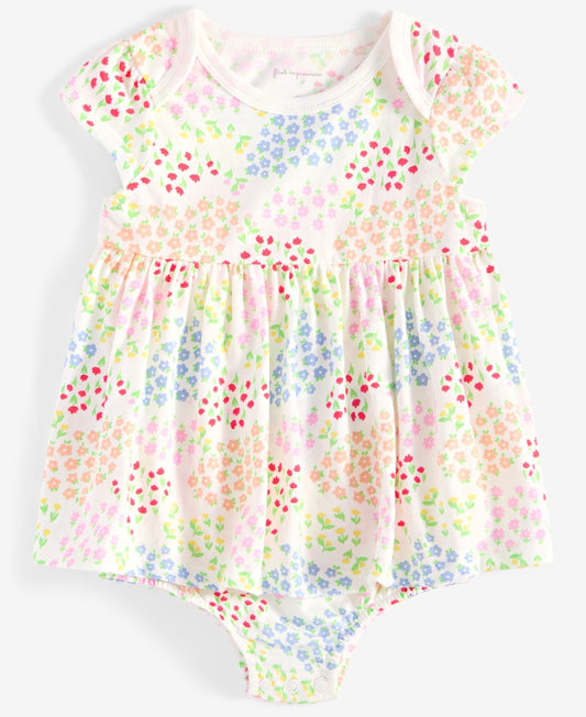 First Impressions Baby Girls Flower Garden Printed Skirted Sunsuit