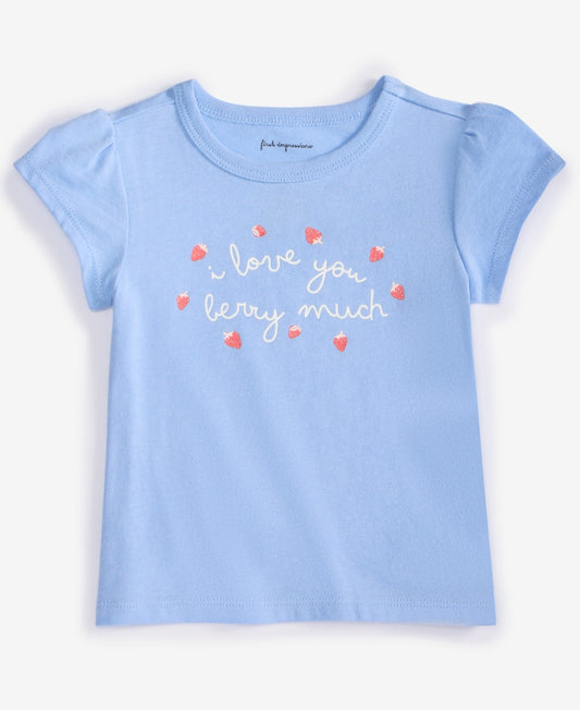 First Impressions Baby Girls I Love You Berry Much Graphic T-Shirt