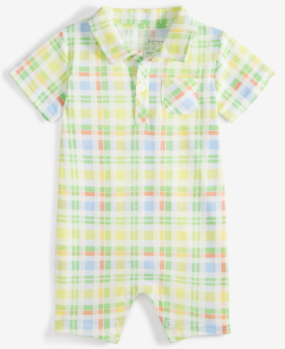First Impressions Baby Boys Park Plaid Sunsuit