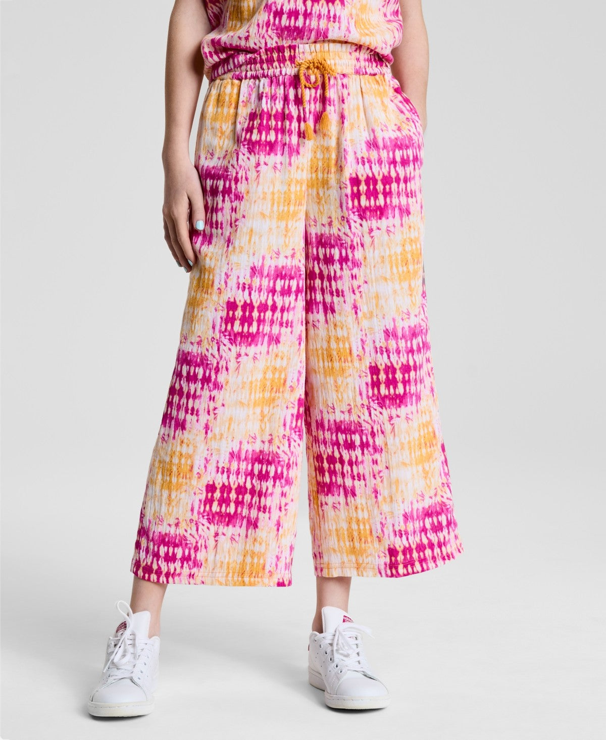 Epic Threads Big Girls Coast Dye Wide Crop Pants