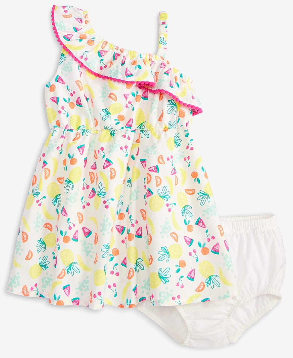 First Impressions Baby Girls Fruit Toss Printed Dress & Bloomer, 2 Piece Set
