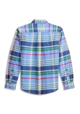 Polo Ralph Lauren Boy's Plaid Brushed Cotton Oxford Shirt