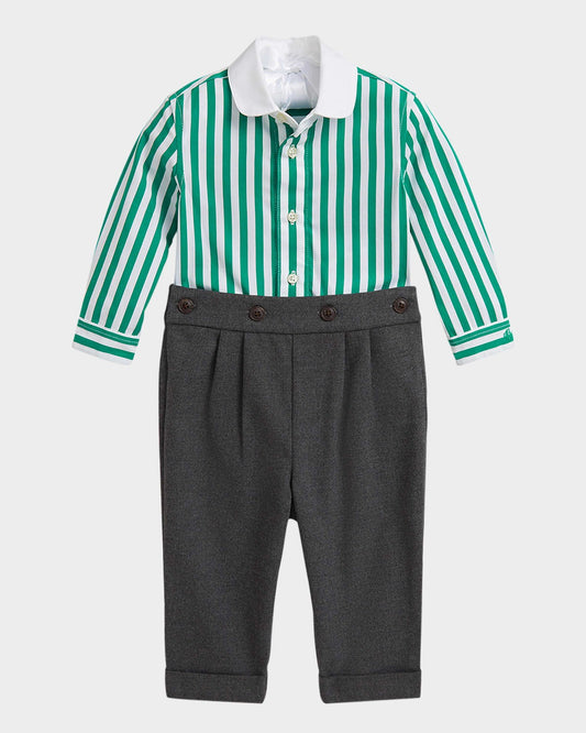 Polo Ralph Lauren Boy's Striped Shirt & Twill Pants Set