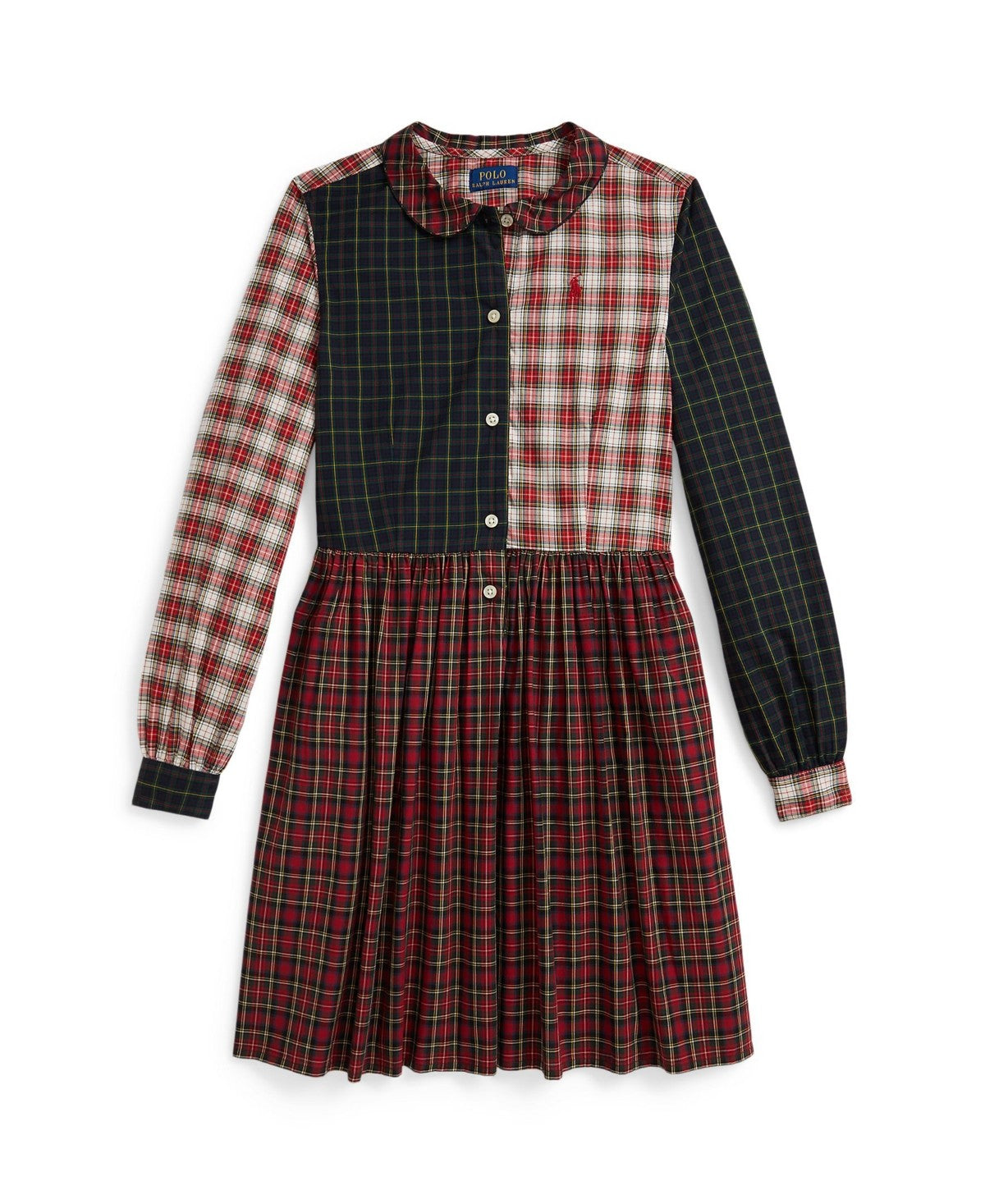Polo Ralph Lauren Girls' Long-Sleeve Plaid Shirt Dress