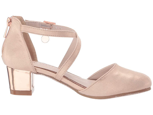 Nine West Girls Mia Ankle Strap Dress Sandals - Rose Gold-Tone