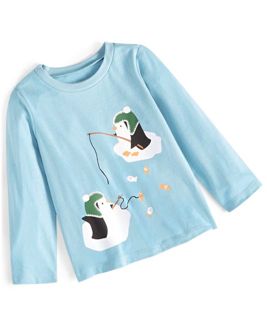 First Impressions Baby Boys Artic Fishing Shirt - Concealed Blue