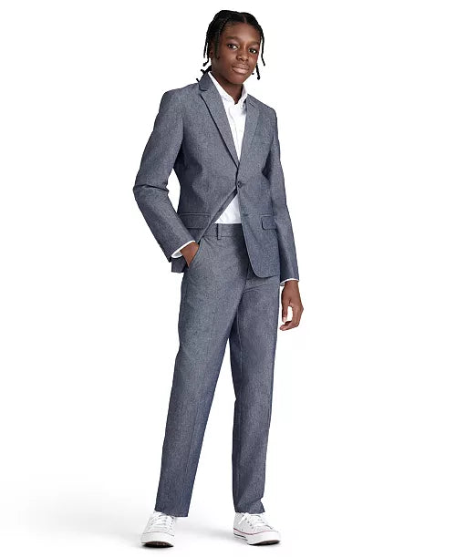 Nautica Big Boys Iridescent Twill Suit, 2 Piece Set