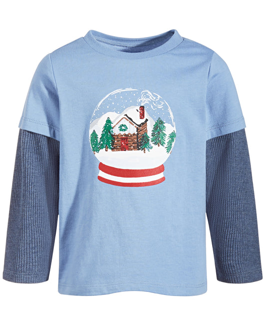 First Impressions Toddler Boys Snowy Cabin Long-Sleeve T-Shirt