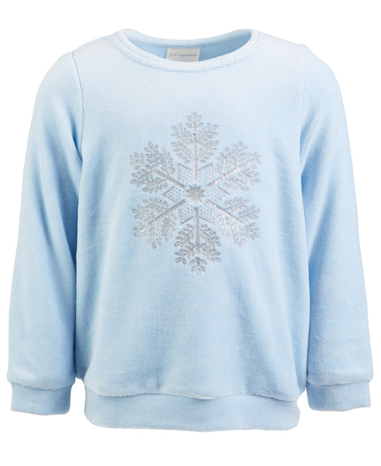 First Impressions Baby Girls Snowflake Velour Top