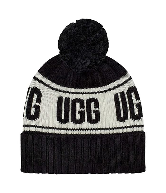 UGG Kids Knit Stadium Beanie with Knit Pom