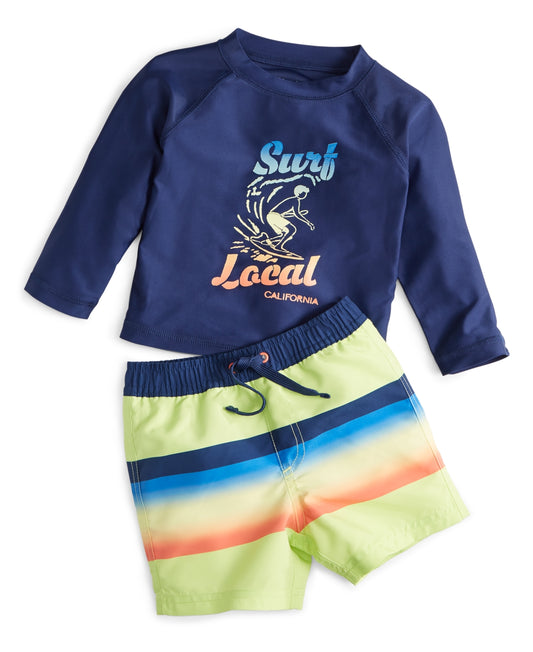 First Impressions Baby Boys Surf Local Rash Guard Shirt ONLY